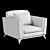 Stylish Fabric Armchair Furniture Design 3D model small image 6