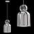 Modern Chrome Hanging Pendant Light 3D model small image 1
