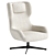 Zalina Swivel Armchair: Modern Elegance 3D model small image 1