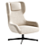 Zalina Swivel Armchair: Modern Elegance 3D model small image 2