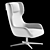 Zalina Swivel Armchair: Modern Elegance 3D model small image 4