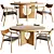 Luxury Breton Dining Set & Pepe Lounge 3D model small image 1