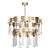Crystal Rectangles Gold Chandelier 3D model small image 1
