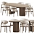 Modern Dining Chair Set 242 3D model small image 1