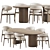 Modern Dining Chair Set 242 3D model small image 4