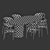 Modern Dining Chair Set 242 3D model small image 6