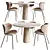 Modern Dining Set Render Bundle 3D model small image 1