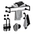 Bemeta Dark Bathroom Accessories Set 3D model small image 2