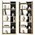 Modern Oak Bookcase by Leve Home 3D model small image 1