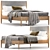 West Elm Mid-Century Bed 3D model small image 6