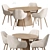 Scandinavian Dining Set by Divan 3D model small image 1