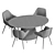 Scandinavian Dining Set by Divan 3D model small image 4