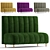 Stylish Green Ralph Sofa 3D model small image 1