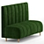 Stylish Green Ralph Sofa 3D model small image 4