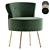 Title: Velvet Armchair Ottoman Set 3D model small image 2