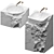 Custom Stone Wash Basin Set 3D model small image 1