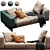 Modern Minotti Dylan Leather Sofa 3D model small image 1
