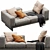 Modern Minotti Dylan Leather Sofa 3D model small image 4