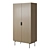 Retro-Chic 2-Door Wardrobe 3D model small image 1