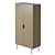 Retro-Chic 2-Door Wardrobe 3D model small image 4