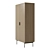 Retro-Chic 2-Door Wardrobe 3D model small image 5