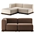 Karimoku N-S02 Compact Lounge Sofa 3D model small image 1