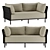 Leo Textile Beige Sofa | Divan.ру 3D model small image 1