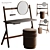 Elegant Ren Dressing Table 3D model small image 1