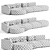 Versatile Belt Modular Sectional Sofa 3D model small image 4