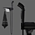 Concealed Mount Hygienic Shower Kit 3D model small image 4