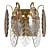 TREVI Brass Chrome Wall Sconce 3D model small image 1