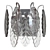 TREVI Brass Chrome Wall Sconce 3D model small image 3