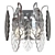 TREVI Brass Chrome Wall Sconce 3D model small image 4