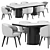 Minotti Brady Dining Table Set 3D model small image 1