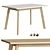 Avalon Dining Table Oak White 3D model small image 1