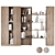 Wooden Floor Furniture Rack Organizer 3D model small image 1