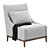 Elegant RH Thibault Armchair 3D model small image 1