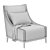 Elegant RH Thibault Armchair 3D model small image 6