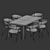 Modern Dining Chairs and Table 3D model small image 4