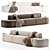 Versatile Artiko Modular Sofa Rendered in 3D 3D model small image 2