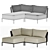 Modular Sofa Leo-1 Beige 3D model small image 3