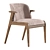 Elegant Nowe Dining Chair 3D model small image 2