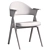 Modern Gray Upholstered Oak Chair 3D model small image 2