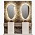Modern Bath Mirror with LED 3D model small image 1