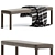 Modern Chic Dining Bench: Elegant 3D model small image 1