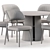 Modern Dining Set: Hyde Chair & Teulat Table 3D model small image 4