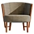 Modern Velvet Armchair, Large Size 3D model small image 2