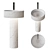 Modern Freestanding Washbasin Filorigo Set 3D model small image 1