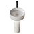 Modern Freestanding Washbasin Filorigo Set 3D model small image 2
