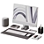 Apple-themed Desktop Decor Set 3D model small image 1